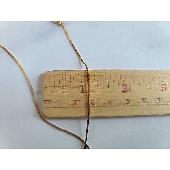 Gold Tone Metal Leaf Shaped Pendant Necklace - Picture 10 of 10